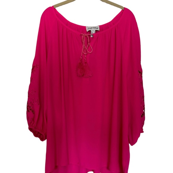 JOSEPH RIBKOFF BOHO 70’s TUNIC - “PRETTY IN PINK” - Picture 2 of 7